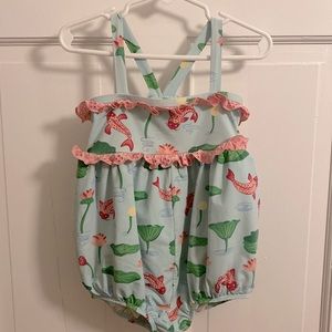 The Beaufort Bonnet Company bubble swimsuit in sweet koi pattern, 3T